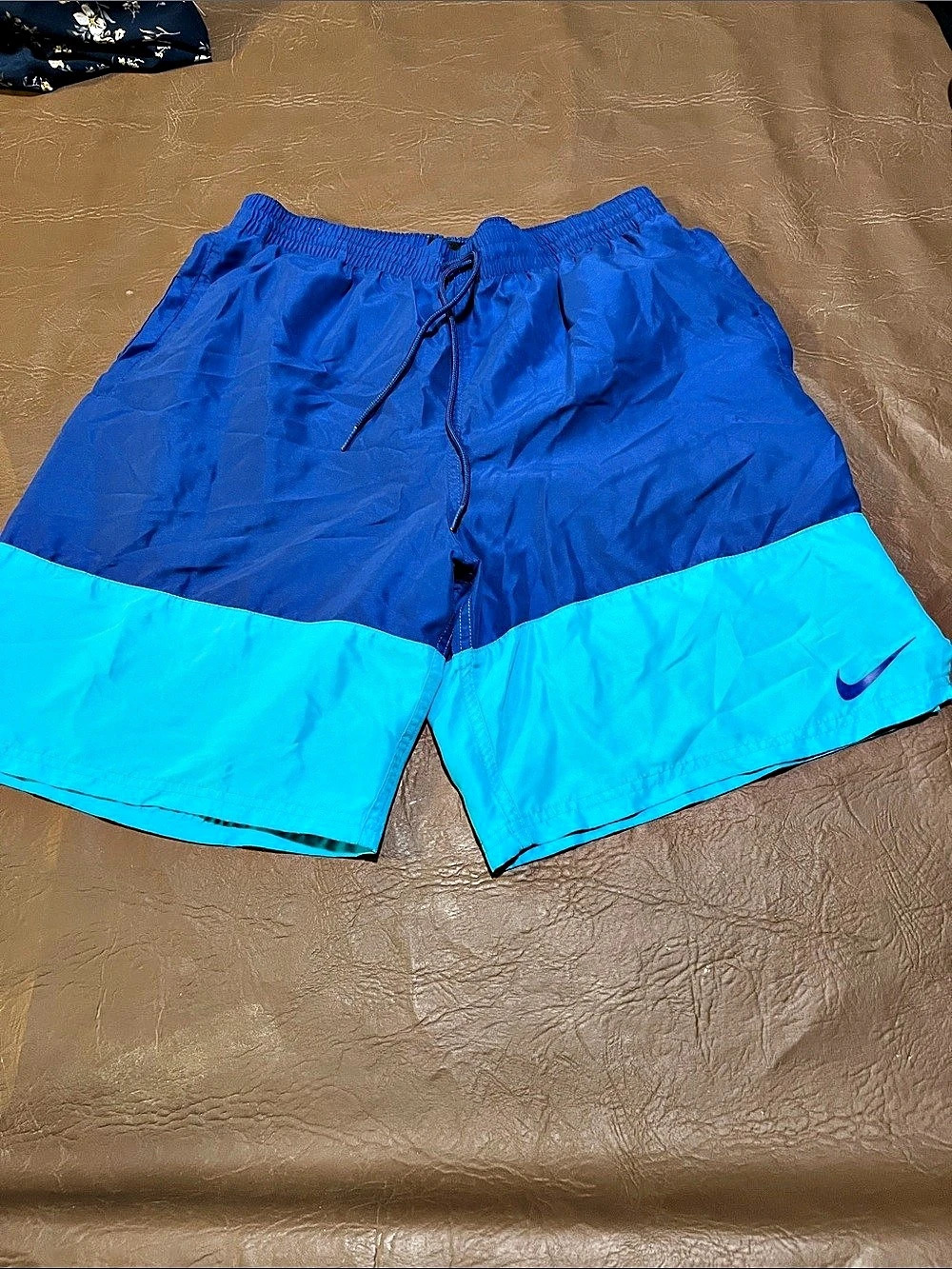 Nike Men's Color Block Swim Trunks Blue